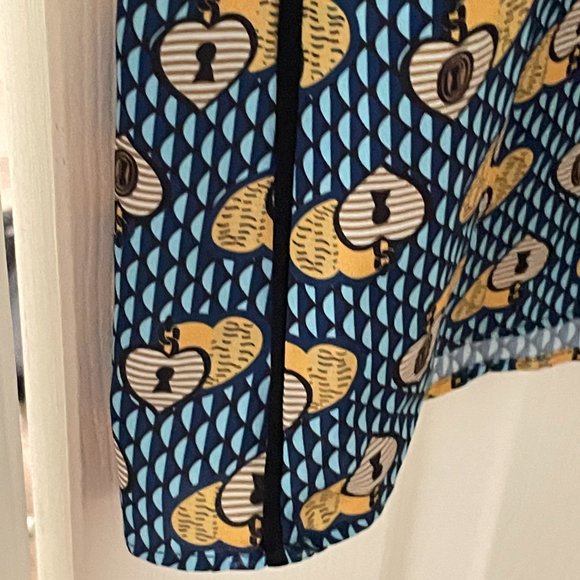 Fendi Women's Blue Heart Cold Shoulder Mini Shirt Dress Size 38 - Picture 6 of 11